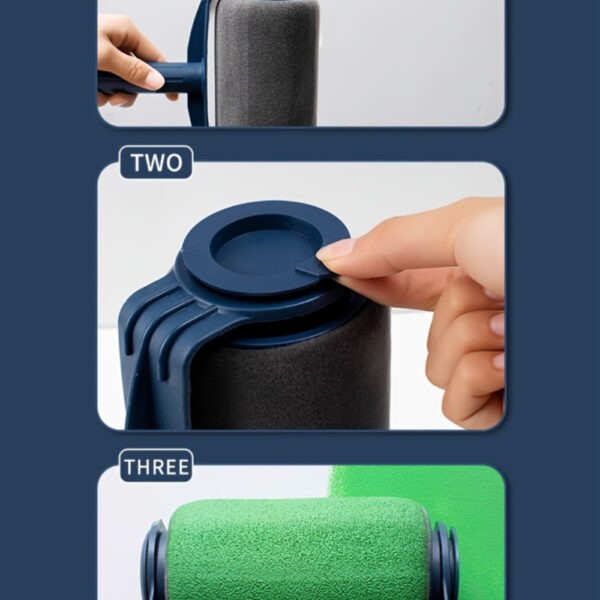 1pc Complete Paint Roller Set - Quick-Load, Smooth Application - for Walls, Oil & Latex Paints, with Durable Handle & Extension Bar - Image 10