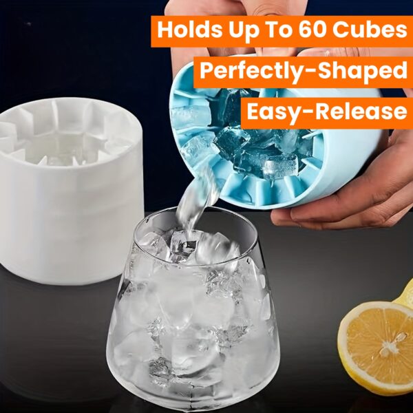 1pc, Make Perfectly-Shaped Ice Cubes With This Easy-Release Silicone Ice Cube Mold - Holds Up To 60 Cubes! Kitchen Accessories - Image 16