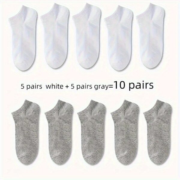1/5/10 Pairs of Comfortable Breathable Ankle Socks for Men and Women - Perfect for Spring and Summer - Image 17