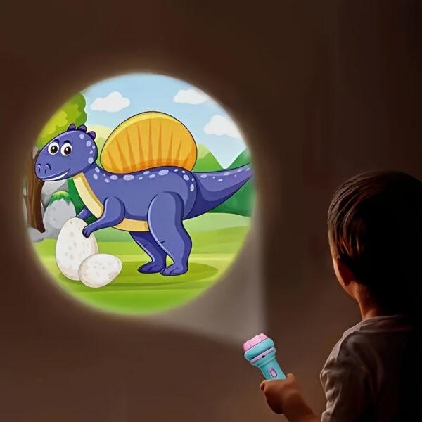 A Flashlight Projector with 32 Patterns, Featuring Fun Designs of Dinosaurs, Animals, And Ocean Themes, Along with Various Fruits And Numbers, Making It an Educational Toy for Bedtime. - Image 12