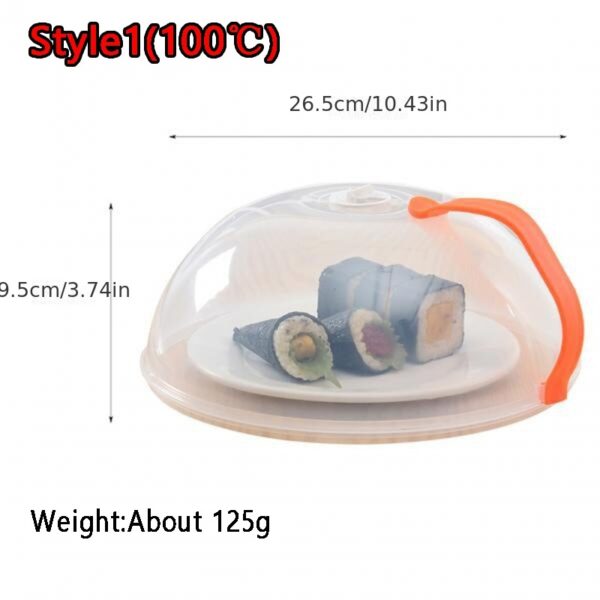 1pc Food Cover, Microwave Oven Heating Cover, Screen Protector For Food For Hot Dishes, Oil Proof Splash Proof Cover, Fresh-keeping Cover, Kitchen Supplies - Image 6