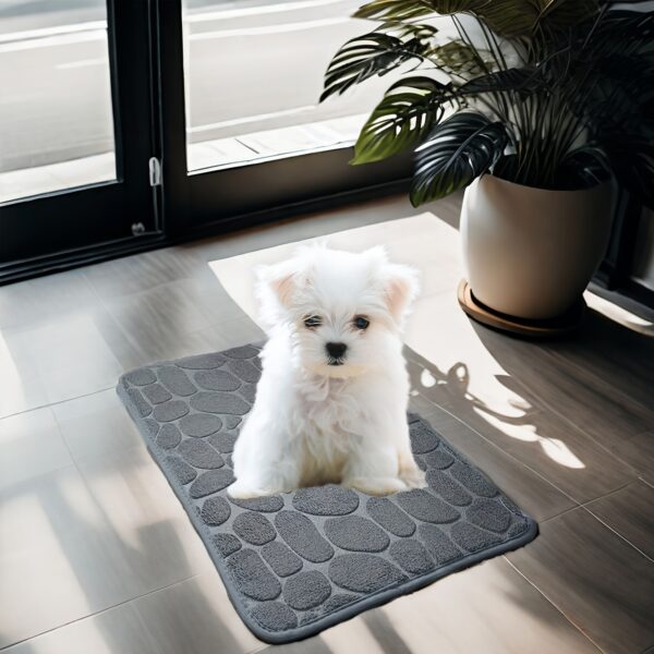 1pc Plush Memory Foam Bath Rug with Cobblestone Embossment - Quick-Dry, Non-Slip, Machine Washable - Soft & Comfortable for Shower and Bathroom, Ideal Fall Decor Accessory, Bathroom Rug - Image 15