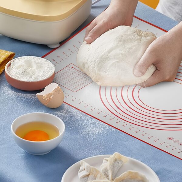 1pc Non-Slip Silicone Baking Mat with Measurement Counter and Dough Rolling and Pie Crust Mats - Perfect for Baking and Cooking Kitchen Accessories - Image 2