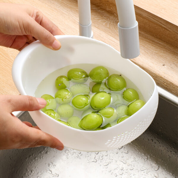 1pc, Rice Washing Drain Basket, Rice Washing Filter Basket, Creative Rice Washing Sieve, Plastic Rice Colander, Household Rice Washing Basket, Multifunctional Rice Washing Basin, Kitchen Stuff, Kitchen Gadgets - Image 15