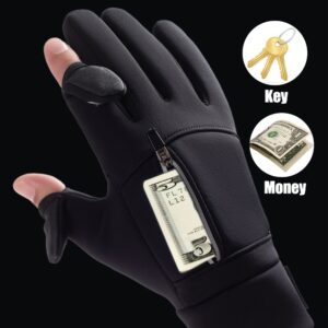 1pair Winter Windproof Waterproof Touch Screen Warm Gloves, For Outdoor Cycling, Fishing, Running, Skiing Christmas Gift