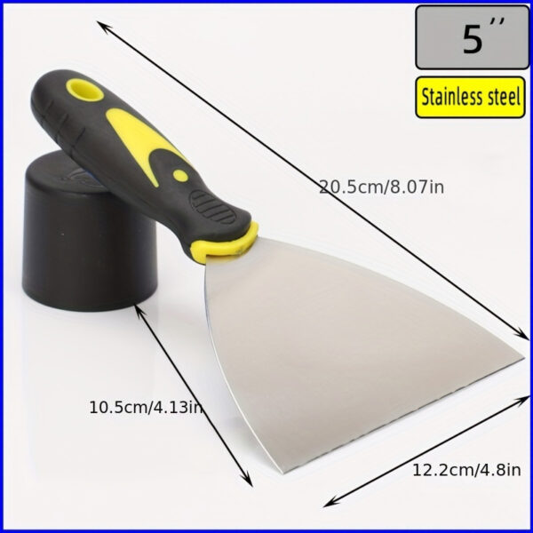 4pcs oil ash knife set, cleaning shovel 2-inch, 3-inch, 4-inch, 5-inch plaster knife set, adhesive knife tool for repairing dry walls, removing wallpaper, applying oil ash, plaster, cement, repairing cracks, filling holes, scraping paint, deleting wallpap - Image 9