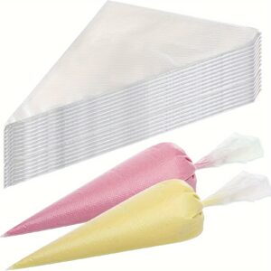 50/100/200pcs Heavy-Duty Disposable Plastic Piping Bags - Durable, Reusable, No-Slip Grip for Cake Decorating, Baking, Frosting & - Kitchen Tools for Home & Professional Bakers, Baking Accessories