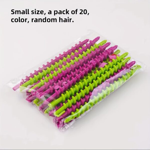 20pcs Hair Curler Set Spiral Hair Perm Rods DIY Plastic Barber Hairdressing Styling Curling Perm Rods - Image 5