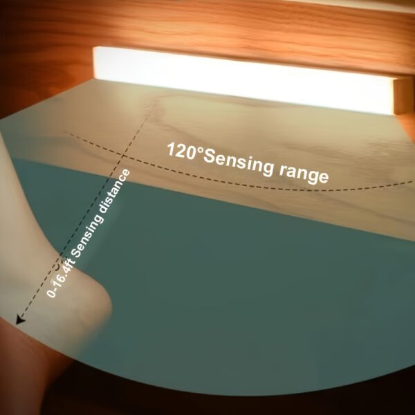 [200mAh Rechargeable LED Motion Light] USB Rechargeable LED Motion Sensor Night Light - 200mAh/400mAh, Wireless Auto-On for Under Cabinet, Kitchen, Wardrobe & More - Warm/White Options - Image 4
