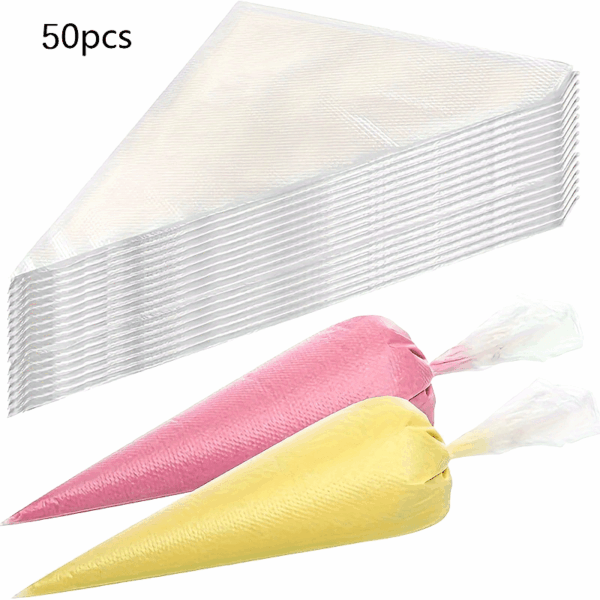 50/100/200pcs Heavy-Duty Disposable Plastic Piping Bags - Durable, Reusable, No-Slip Grip for Cake Decorating, Baking, Frosting & - Kitchen Tools for Home & Professional Bakers, Baking Accessories - Image 17