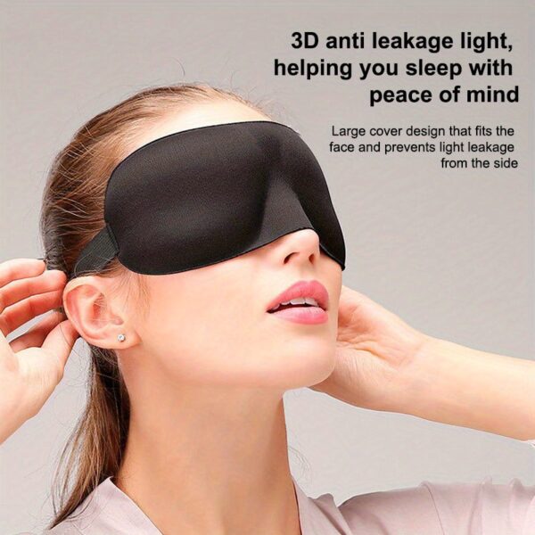 3D Stereoscopic Sleep Eye Mask, Sleep Magic Memory Sponge Black Shading Breathable Eye Protection Travel Essentials - Image 12