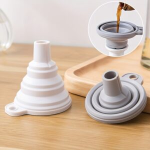 1pc Collapsible Silicone Funnel - Mini, Food-Safe Kitchen Gadget for Easy Liquid Dispensing