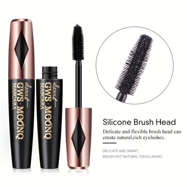 3D Fiber Mascara, Long Black Volumizing Eyelash Extension, Waterproof Eye Makeup Tool - Image 2