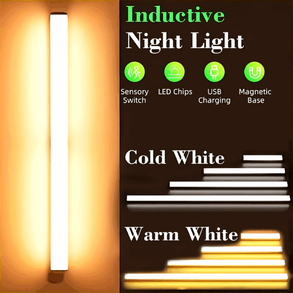 [200mAh Rechargeable LED Motion Light] USB Rechargeable LED Motion Sensor Night Light - 200mAh/400mAh, Wireless Auto-On for Under Cabinet, Kitchen, Wardrobe & More - Warm/White Options - Image 22