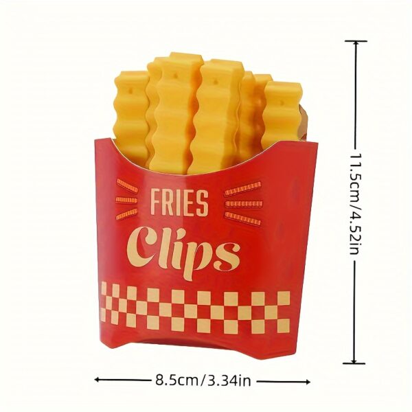 12pcs Potato Chip-Shaped Seal Clips and Snack Storage Box Set - Perfect for French Fries, Kitchen Freshness Preservation, and Refrigerator Organization - Image 6