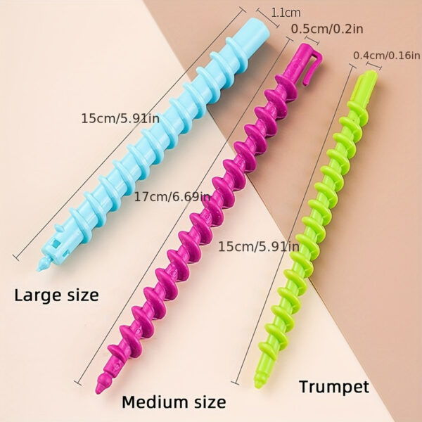 20pcs Hair Curler Set Spiral Hair Perm Rods DIY Plastic Barber Hairdressing Styling Curling Perm Rods - Image 6