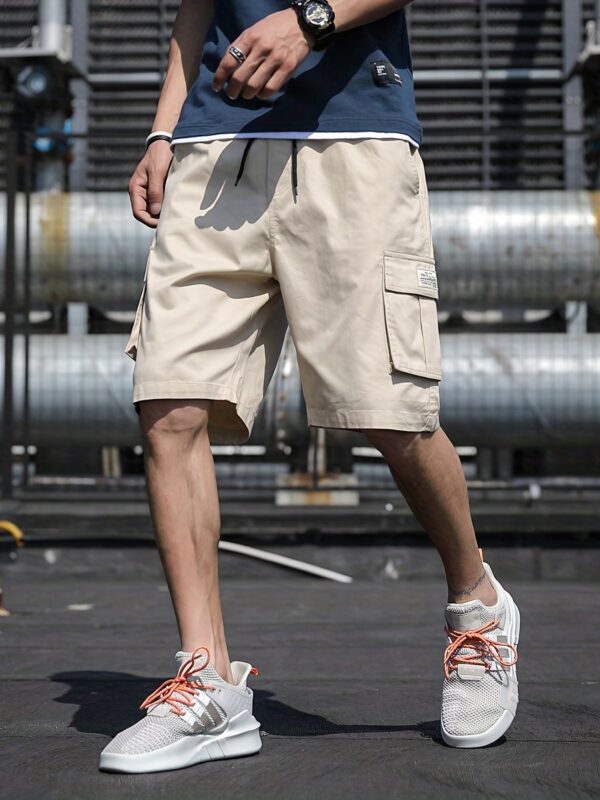 Mens Stylish Multi-Pocket Cargo Shorts - Comfortable Drawstring Waist for Summer - Versatile Bermuda Length - Image 21