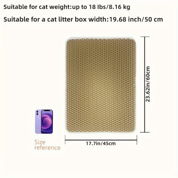 Honeycomb Double Layer Cat Litter Trapping Mat, Non-slip Washable Cat Cleaning Mat For Pet Toilet Kennel Litter Box - Image 16