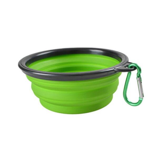 Portable Foldable Pet Bowl with Black Frame, 350ml TPR Dog Food Dish for Outdoors - Image 9