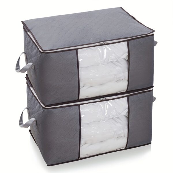 Large Clothing Storage Bag, Clothing Organizer With Clear Window, Storage Box Container For Blankets - Image 13