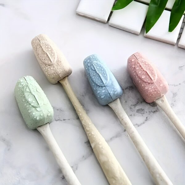 4pcs Multi-Color PVC Toothbrush Head Covers - Portable, Durable Protection for Electric & Manual Brushes, Ideal for Travel & Daily Use - Image 3