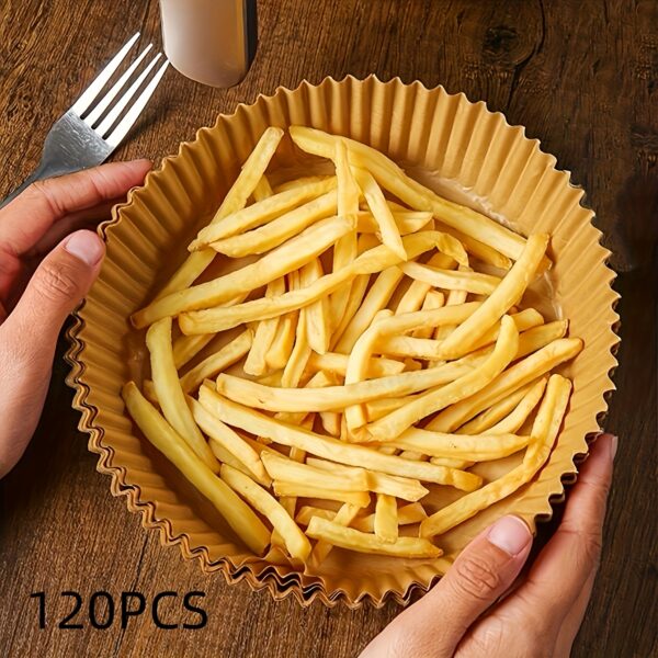 Air Fryer Paper Liners, Non-stick Disposable Air Fryer Liners, Oil-Proof Waterproof Baking Paper, Kitchen Household Items, Wedding Anniversary Party Supplies, Birthday Party Supplies, Summer Holiday Party Favors, Theme Party Decorations - Image 6