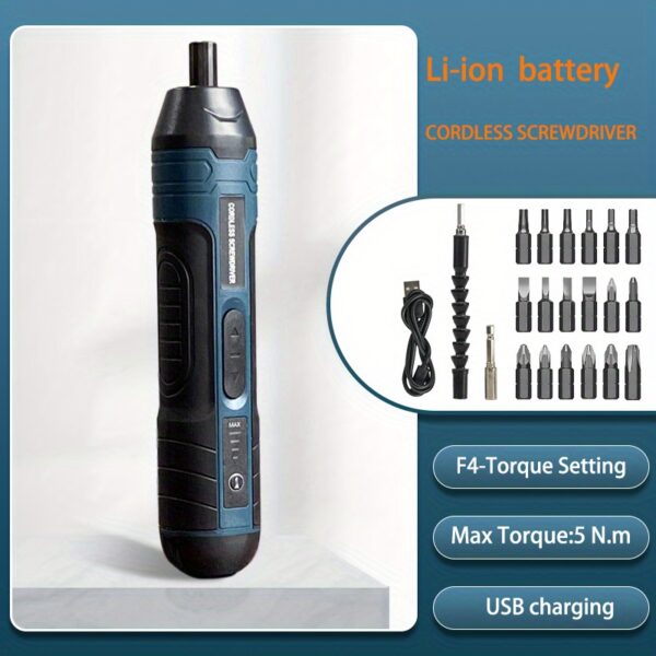 3.6V lithium cordless screwdriver Cordless Electric Screwdriver Set Power Screwdriver 4 torque setting - Image 22