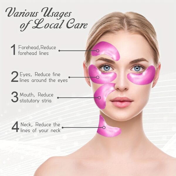 Pink Under Eye Mask, Reduce The Look Of Aging Hyaluronic Acid Eye Patches, Fight Dark Circles, Eye Bags, And Wrinkle, For Women And Men - Image 8