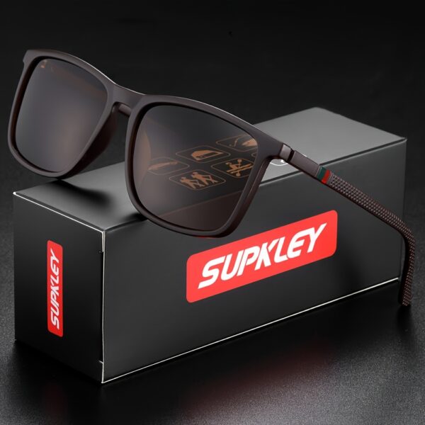 SUPKLEY Men'S Sports Sunglasses with Polarization, Lightweight Square Design, Comfortable Fit, Eyewear Accessory Comes with Original Packaging - Image 6