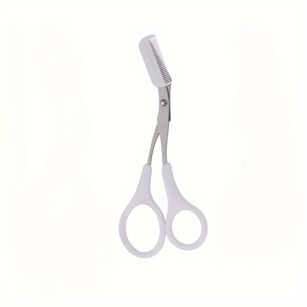 Stainless Steel Safety Eyebrow Scissors With Comb - Makeup Scissors - Image 7