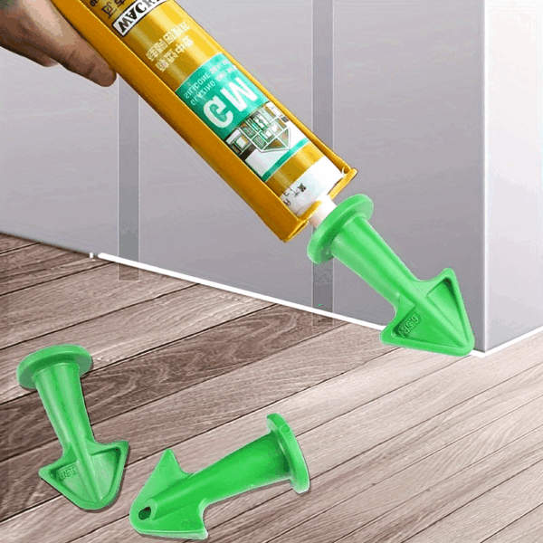 3pcs Silicone Sealant Filler Nozzle Applicator and Scraper Set - for Bathroom and Tile Joint Cleaning, Grouting Sealing, Smooth Multi-functional Scraper Tool - Image 2