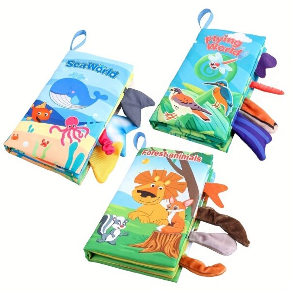 Baby Books -Baby Toys Gifts Touch Feel First Cloth Crinkle Soft Books Infant Tummy Time ToysLearning Sensory Baby Toys Stroller Toys Christmas Halloween Thanksgiving Gifts - Image 6