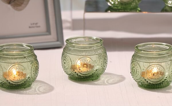 Glass Tea Light Candle Holders, Polished Finish, Flower Theme, Tabletop Mount, Versatile for Wedding, Shower, Party Decoration, Ideal for Christmas, Halloween, Easter, Thanksgiving, Valentine'S Day - Image 23