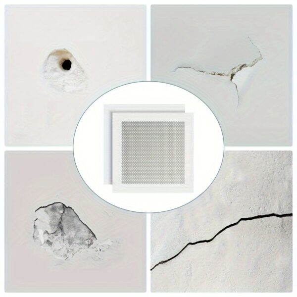 2/4/6/8 Inch Wall Repair Patches, Drywall Repair Tools, Self-Adhesive Fiber Mesh for Fixing Holes in Drywall And Ceilings, Suitable for Securing Cracks in Ceilings And Walls, Easy to Install. - Image 3