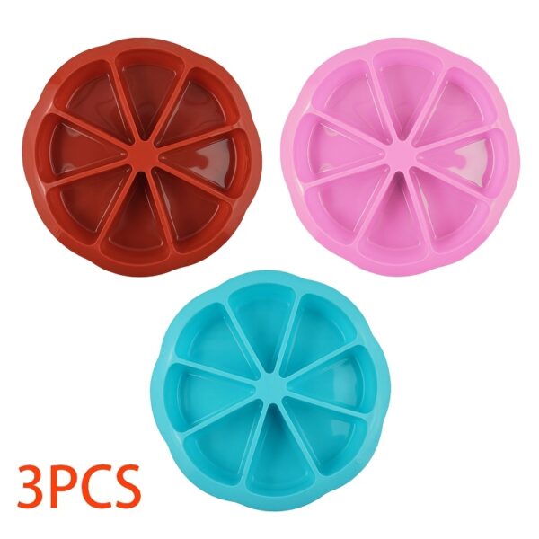 1/3pcs Nonstick Silicone Triangle Cake Mold Set - 8-Cavity Baking Pan for Brownies, Muffins, Cupcakes & More - Image 10