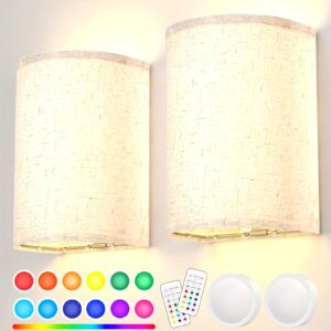 2pcs/set LED Magnetic Rechargeable Wall Light RGB Or 3 White Color Adjustable Wall Sconce Wall Lamp Night Light For Bedroom Living Room Hallway