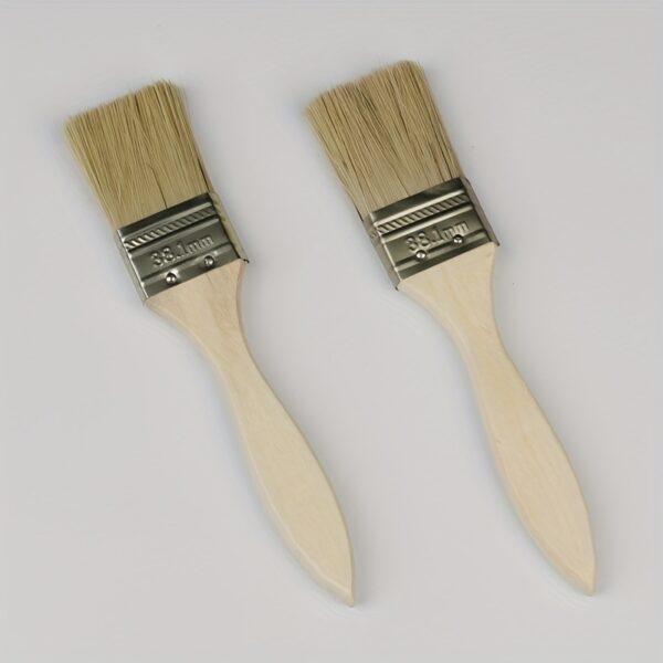 1/2pcs Thickened Wooden Handle Paint Brush, 1 Inch, 1.5 Inch, 2 Inch, 2.5 Inch, 3 Inch, 4 Inch, Wooden Handle Brush, Barbecue Brush, Various Bristles Brush, Paint Brush, Industrial Brush, Paint Brush, Soft Bristles Brush, BBQ Brush, Cleaning Brush - Image 12