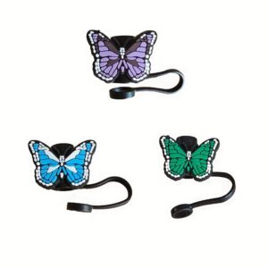 1pc, Beautiful Butterfly Reusable Straw Cap - Cute Straw Cover Perfect For Parties And Holidays