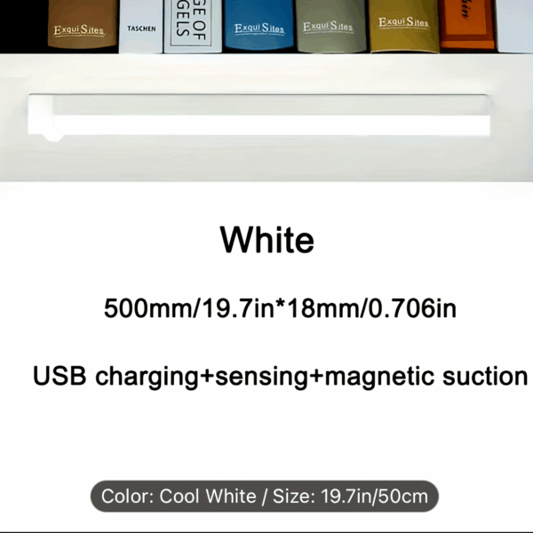 [200mAh Rechargeable LED Motion Light] USB Rechargeable LED Motion Sensor Night Light - 200mAh/400mAh, Wireless Auto-On for Under Cabinet, Kitchen, Wardrobe & More - Warm/White Options - Image 19