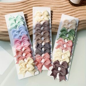 [10pcs Baby Bow Clips] 10pcs Adorable Baby Girls Bow Hair Clips | Perfect For Stylish Headwear, Ideal Choice For Gifts