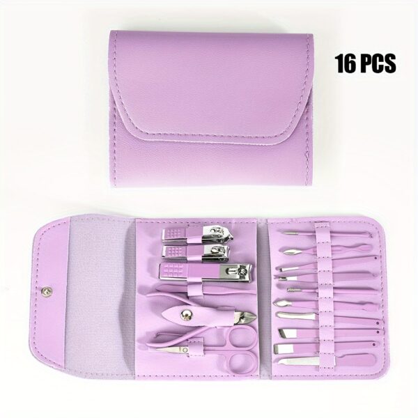 Nail Clippers Manicure Tool Set, With Portable Travel Case, Cuticle Nippers And Cutter Kit, Professional Nail Clippers Pedicure Kit, Grooming Kit For Travel - Image 9