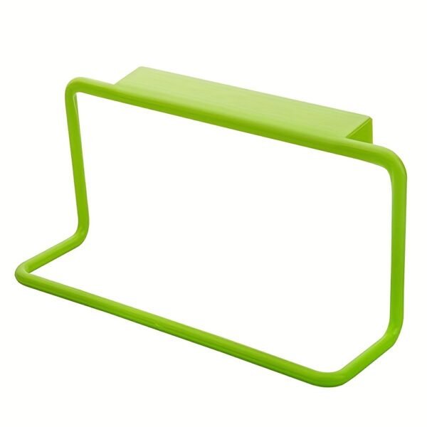 1pc Hanging Towel Rack, Towel Holder For Kitchen Toilet Cabinet Door, Bathroom Free Punch Wall Hanging Towel Hanger - Image 3