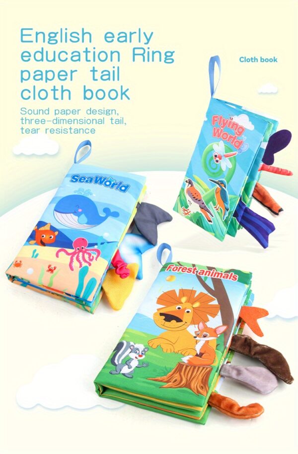 Baby Books -Baby Toys Gifts Touch Feel First Cloth Crinkle Soft Books Infant Tummy Time ToysLearning Sensory Baby Toys Stroller Toys Christmas Halloween Thanksgiving Gifts - Image 12