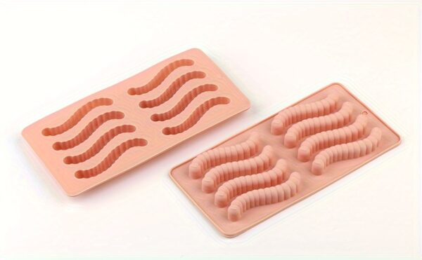 Vibrant Silicone Worm Mold - Non-Stick, Easy Release, BPA-Free, Perfect for Halloween Decorations, Cake Making, Gelatin, Gummies, Chocolate Crafting, and Creative Food Presentation - Image 30