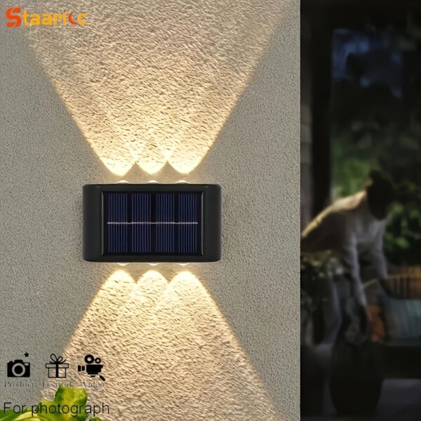 Staaricc 8/6/4/2pcs Solar Wall Light, Outdoor 6 LED Deck Lights, Wall Light, for Courtyard, Street, Fence, Garage, Garden Perfect Decoration - Image 10