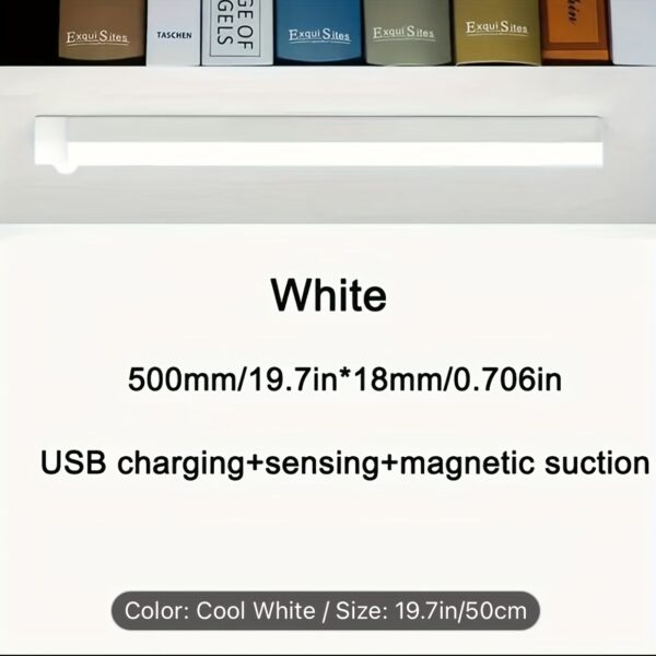 [200mAh Rechargeable LED Motion Light] USB Rechargeable LED Motion Sensor Night Light - 200mAh/400mAh, Wireless Auto-On for Under Cabinet, Kitchen, Wardrobe & More - Warm/White Options - Image 16