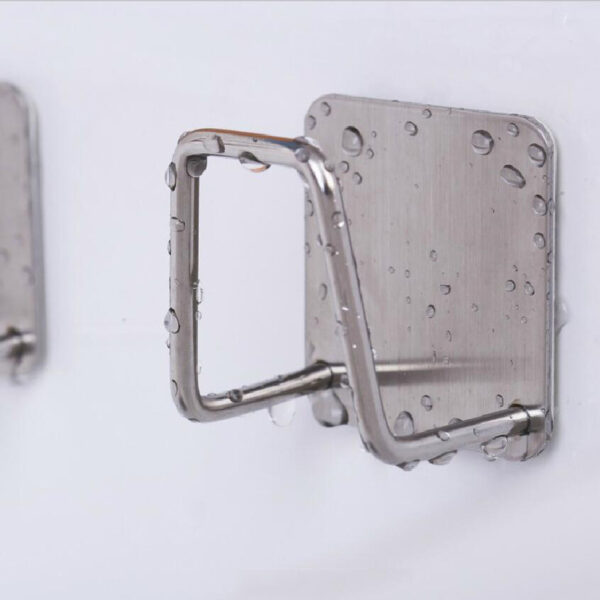1pc/4pcs, No Punching Sponge Holder, Wall Mount Sponge Rack, Stainless Steel Sink Drain Rack, Random Color - Image 7