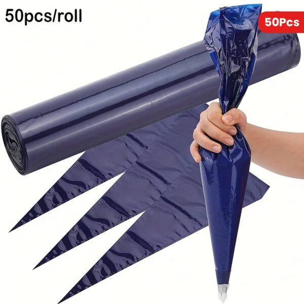[Professional Cake Decorating Bags] 50pcs Disposable Pastry Bags, 16-Inch Thick PET Piping Bags for Cake Decorating, Professional Baking Accessories for Valentine'S Day, Ramadan, Father'S Day, Mother'S Day, Graduation - Image 14