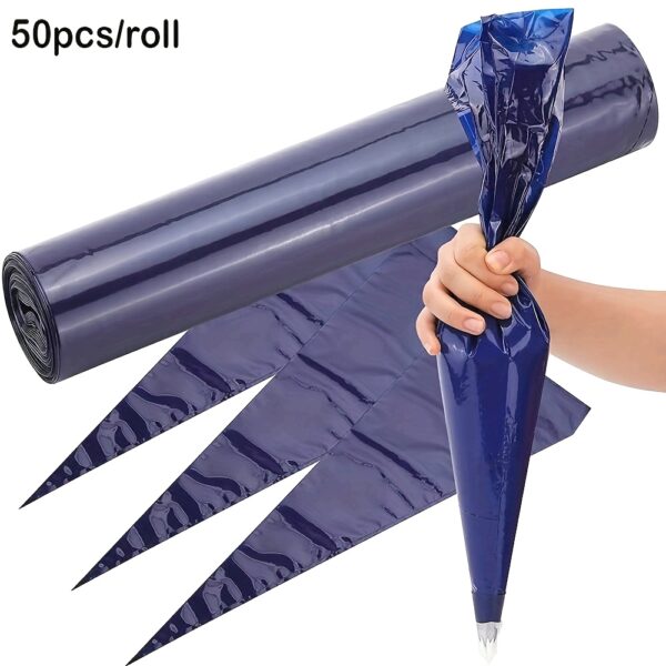 [Professional Cake Decorating Bags] 50pcs Disposable Pastry Bags, 16-Inch Thick PET Piping Bags for Cake Decorating, Professional Baking Accessories for Valentine'S Day, Ramadan, Father'S Day, Mother'S Day, Graduation - Image 18