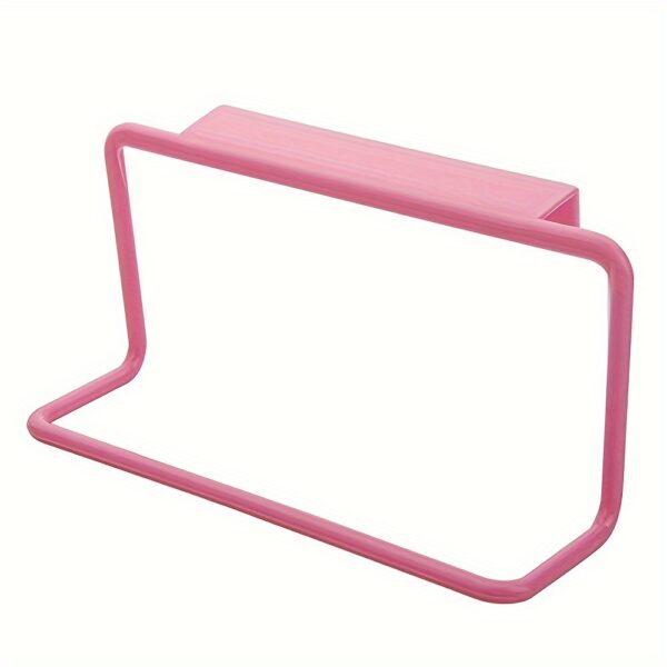 1pc Hanging Towel Rack, Towel Holder For Kitchen Toilet Cabinet Door, Bathroom Free Punch Wall Hanging Towel Hanger - Image 6